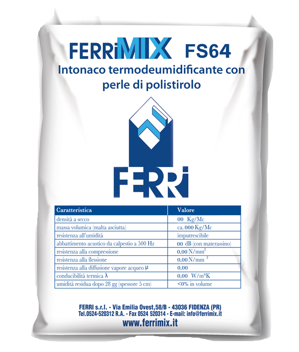 FS64 Intonaco termodeumidificante isolante Ferrimix