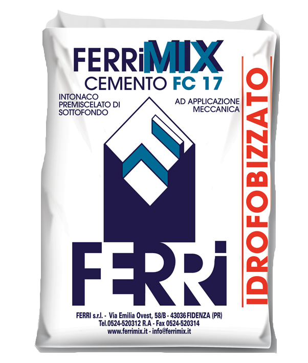 FC17 intonaco idrofobizzato e fibrorinforzato Ferrimix