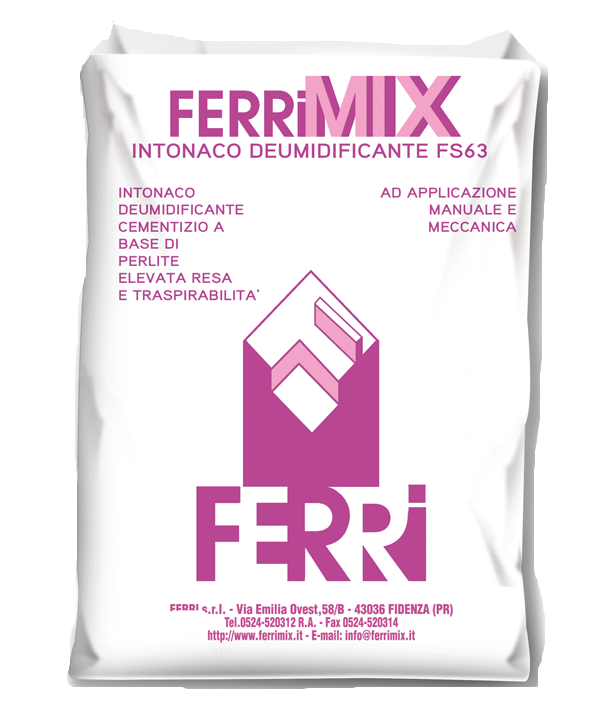 FS63 intonaco risanante deumidificante Ferrimix